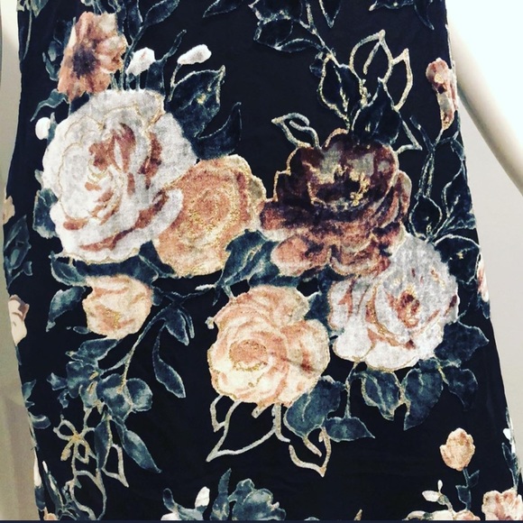 NWOT Anthropologie Nannette Burnout Velvet Floral - Picture 5 of 8